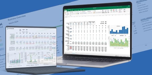 laptops with Davisware reporting tools on screen